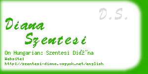 diana szentesi business card